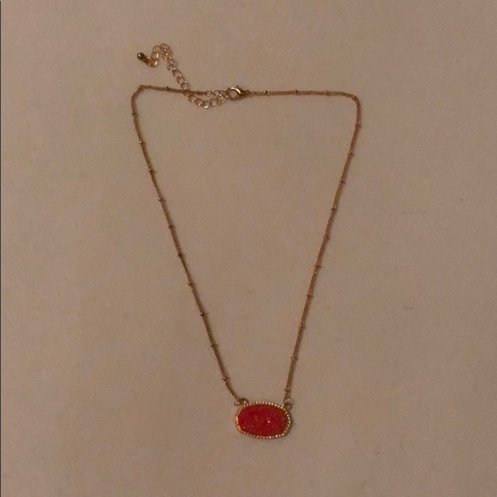 HOST PICK 11/7! 💕Pink Druzy Necklace💕 - Picture 2 of 5